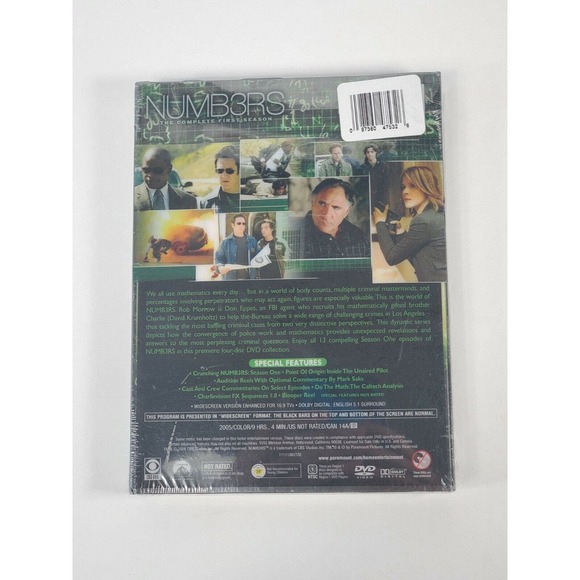 Numb3rs - The Complete First Season (DVD, 2006, 4-Disc Set, Checkpoint) - Picture 2 of 3